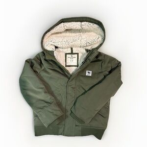 Kids Abercrombie & Fitch Forest Green Fleece-Lined Jacket size 11/12 year